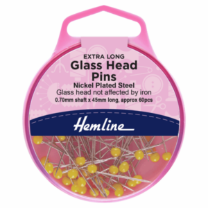 Glass Head Pins (Yellow)