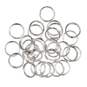 Split Rings: Silver: 7mm - 30pcs