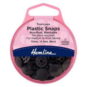 Plastic Snaps 13mm - Black