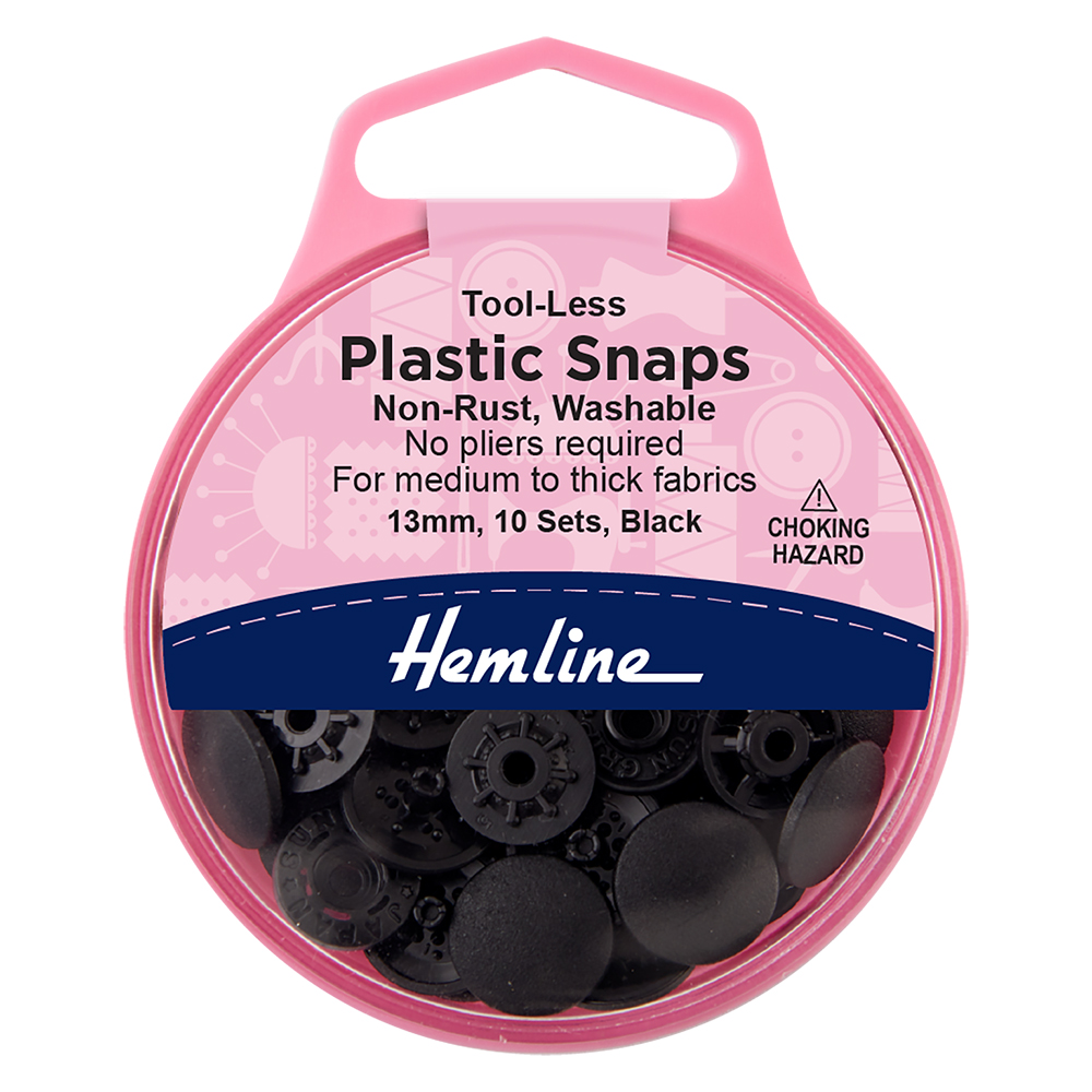 Plastic Snaps 13mm - Black