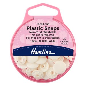 Plastic Snaps 13mm - White