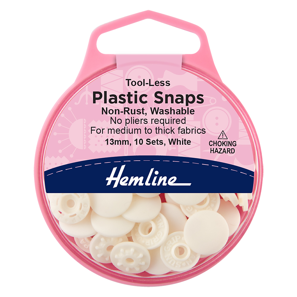 Plastic Snaps 13mm - White