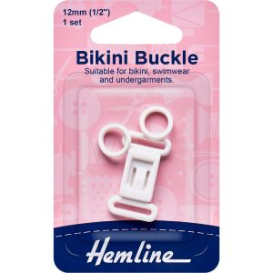 12mm White Bikini Buckle
