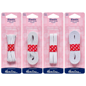 Braided Elastic 3mm - 12mm - White