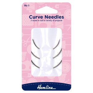 Curve Sewing Needles - 3pcs - Assorted Sizes