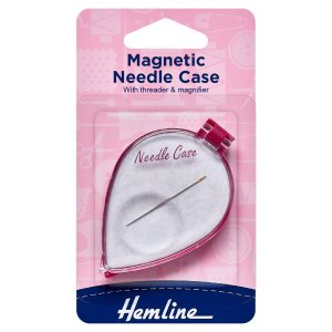 Magnetic Needle Case with Threader and Magnifier