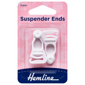 Suspender Ends - White