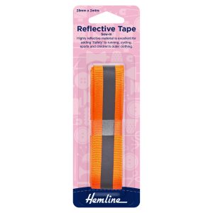 Orange Sew In Reflective Tape