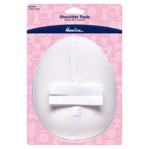 White Shoulder Pads - Raglan Style - Covered
