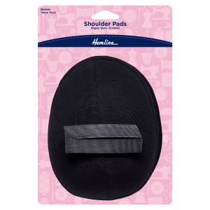 Black Shoulder Pads - Raglan Style - Covered