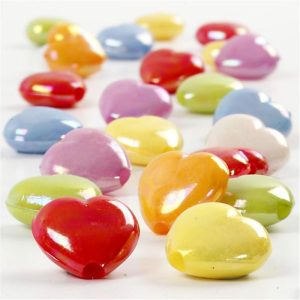 Plastic Heart Beads