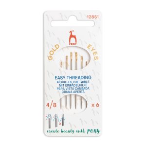 Easy Threading Sewing Needles - 4/8 - 6pcs
