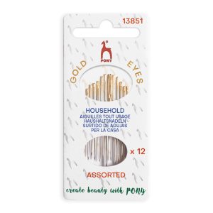Household Sewing Needles - 12 Assorted