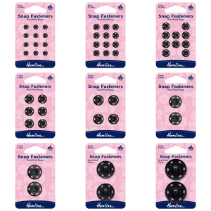 Snap Fasteners 6mm - 30mm - Black
