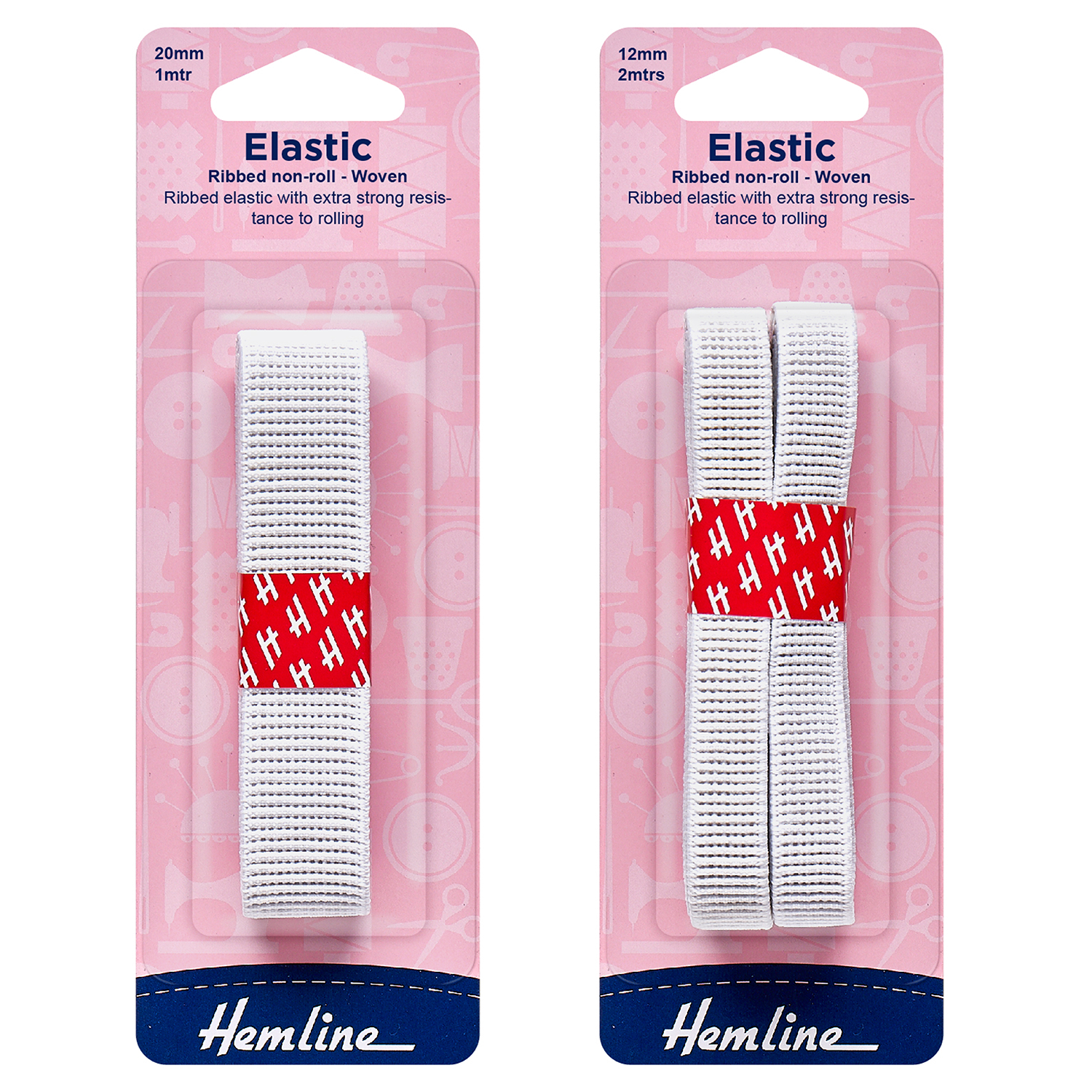 Ribbed Non Roll Elastic - Woven - 12mm-20mm