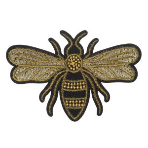 Iron & Sew On Motif: Metallic Bee