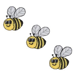 Iron & Sew On Motif: Three Bees