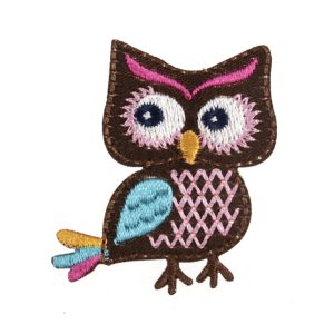 Iron & Sew On Motif: Colourful Owl
