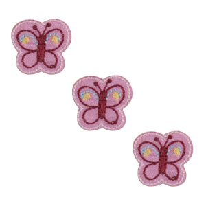 Iron & Sew On Motif: Three Pink Butterflies