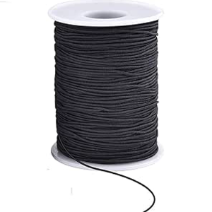 Off the Roll Black Elastic (Cord)