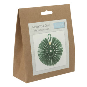 Macramé Kit: Decoration: Wreath: Green
