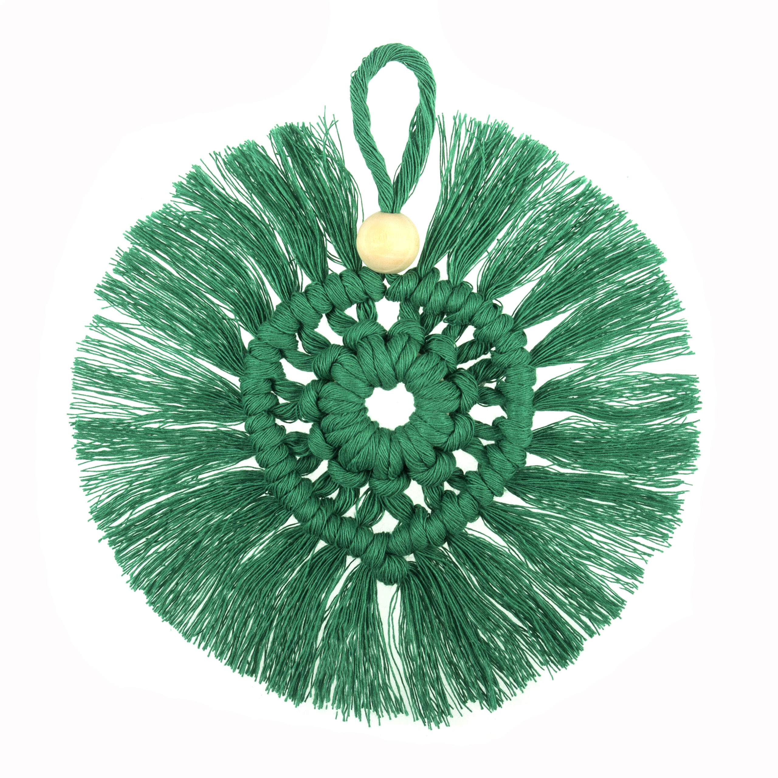 Macramé Kit: Decoration: Wreath: Green - Image 2