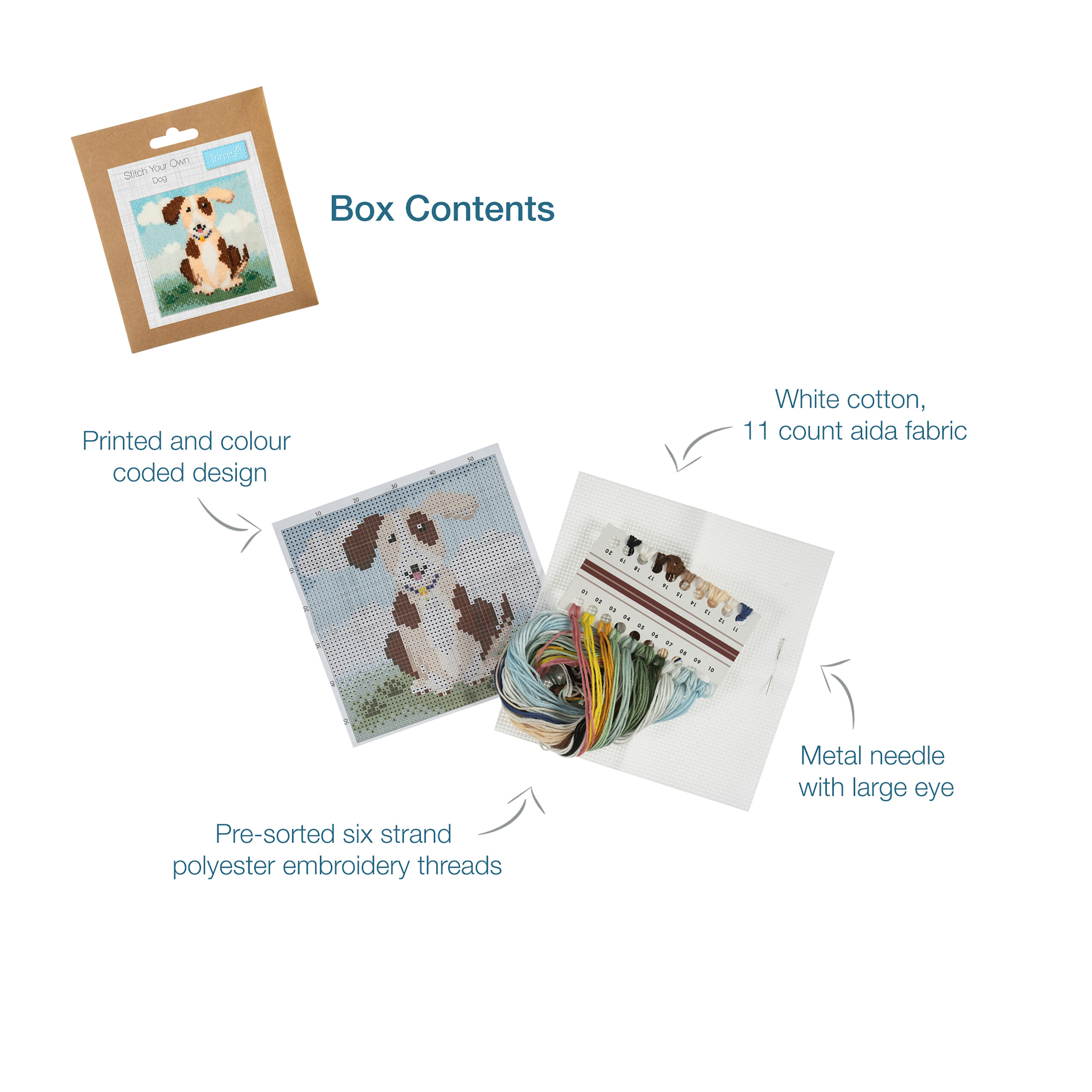 Counted Cross Stitch Kit: Mini: Dog - Image 4