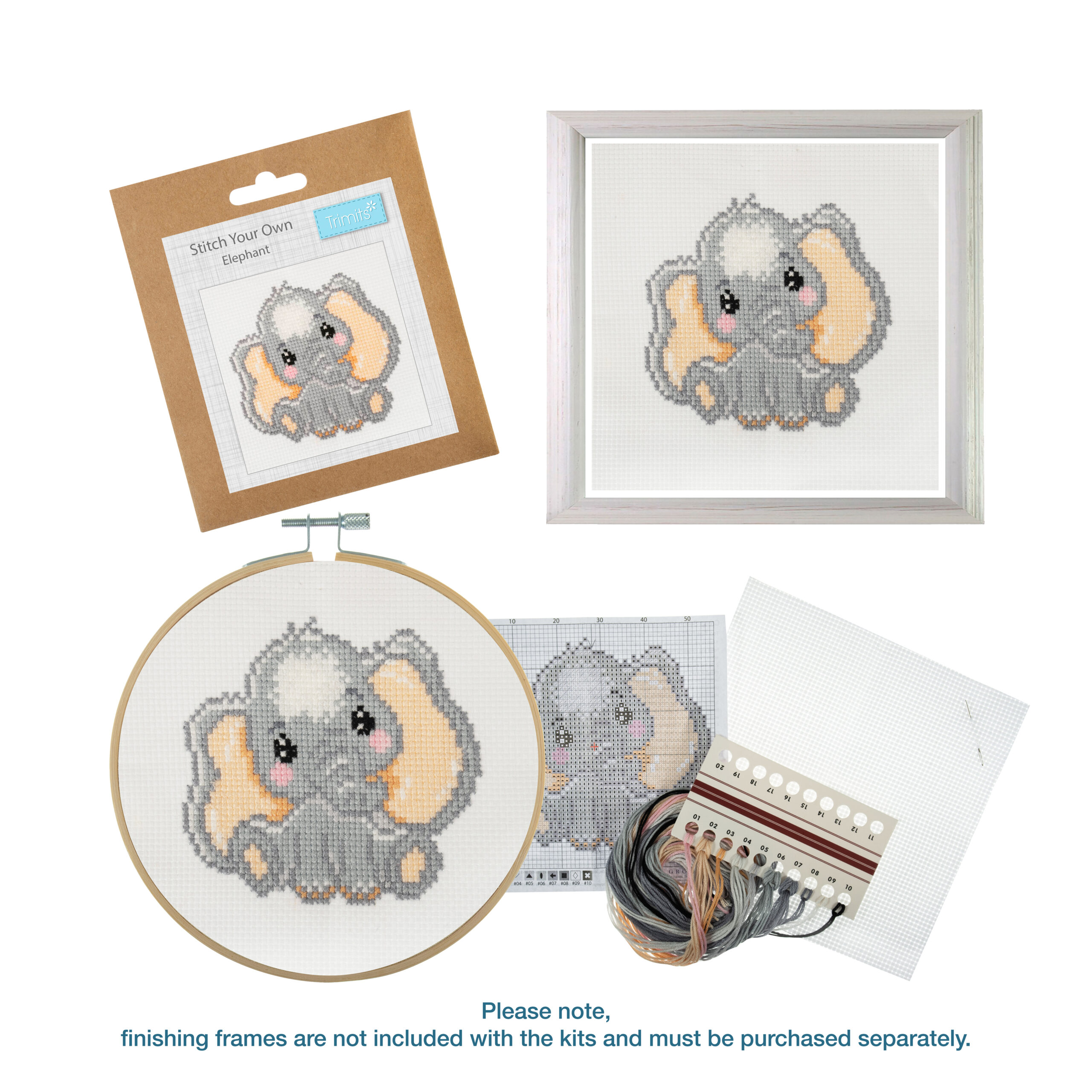 Counted Cross Stitch Kit: Mini: Elephant - Image 3