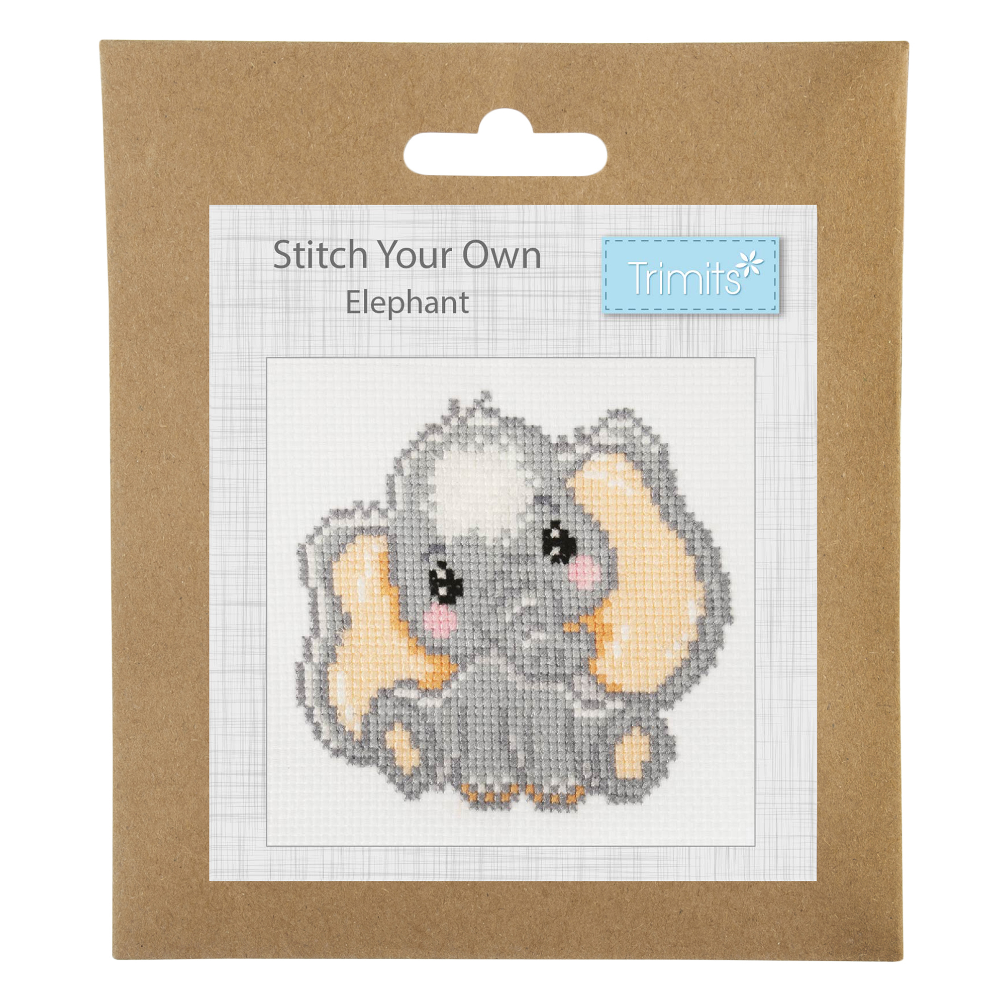 Counted Cross Stitch Kit: Mini: Elephant