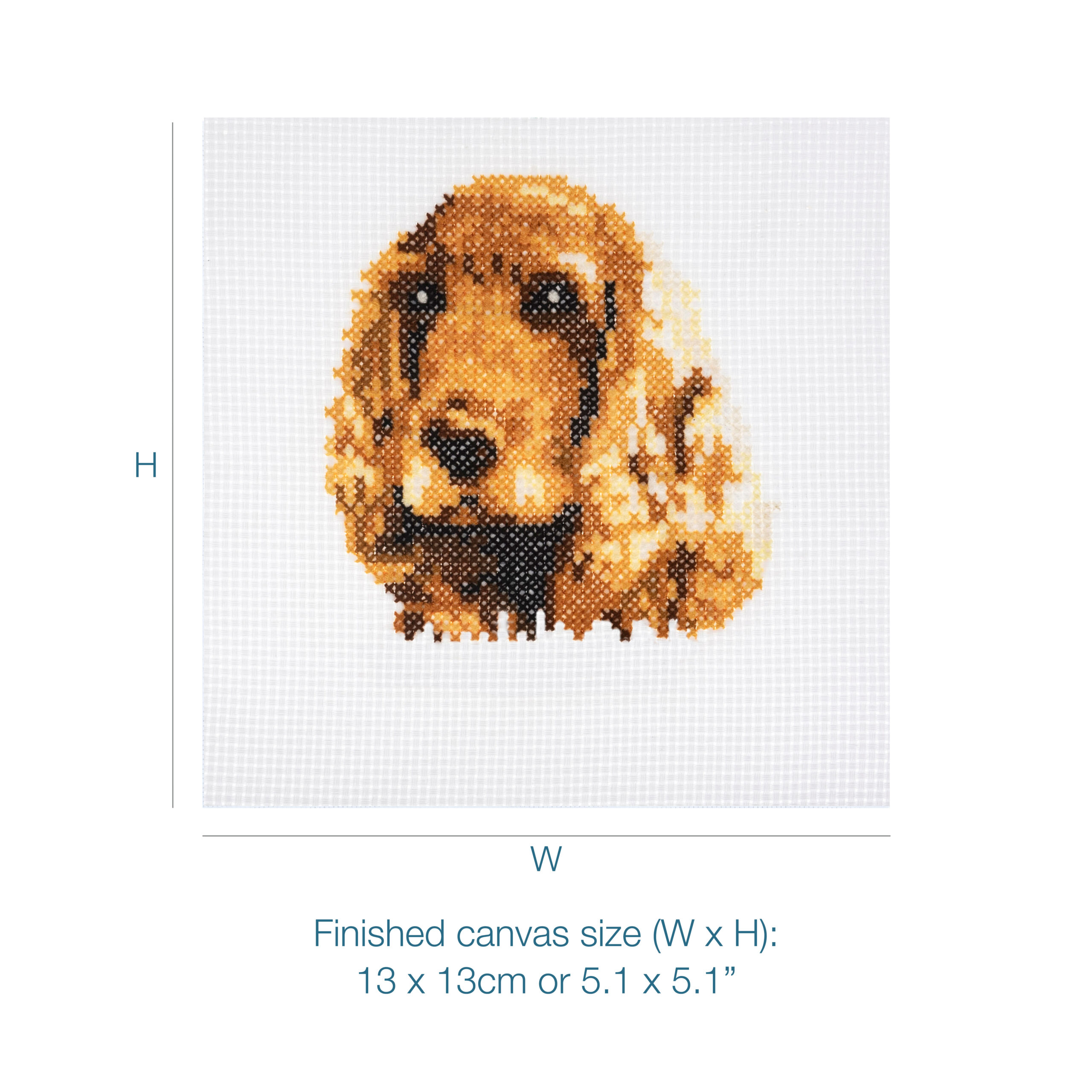 Counted Cross Stitch Kit: Mini: Cocker Spaniel Dog - Image 3