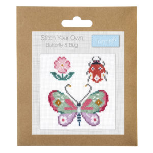 Counted Cross Stitch Kit: Mini: Butterfly & Bug