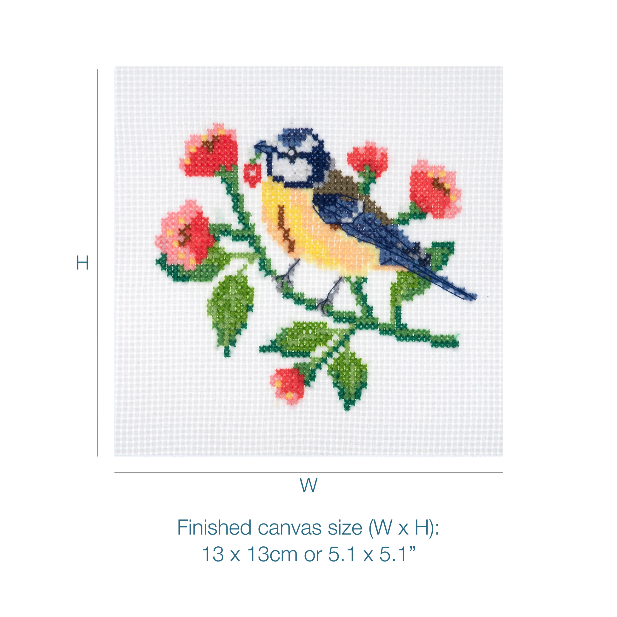 Counted Cross Stitch Kit: Mini: Bird - Image 2