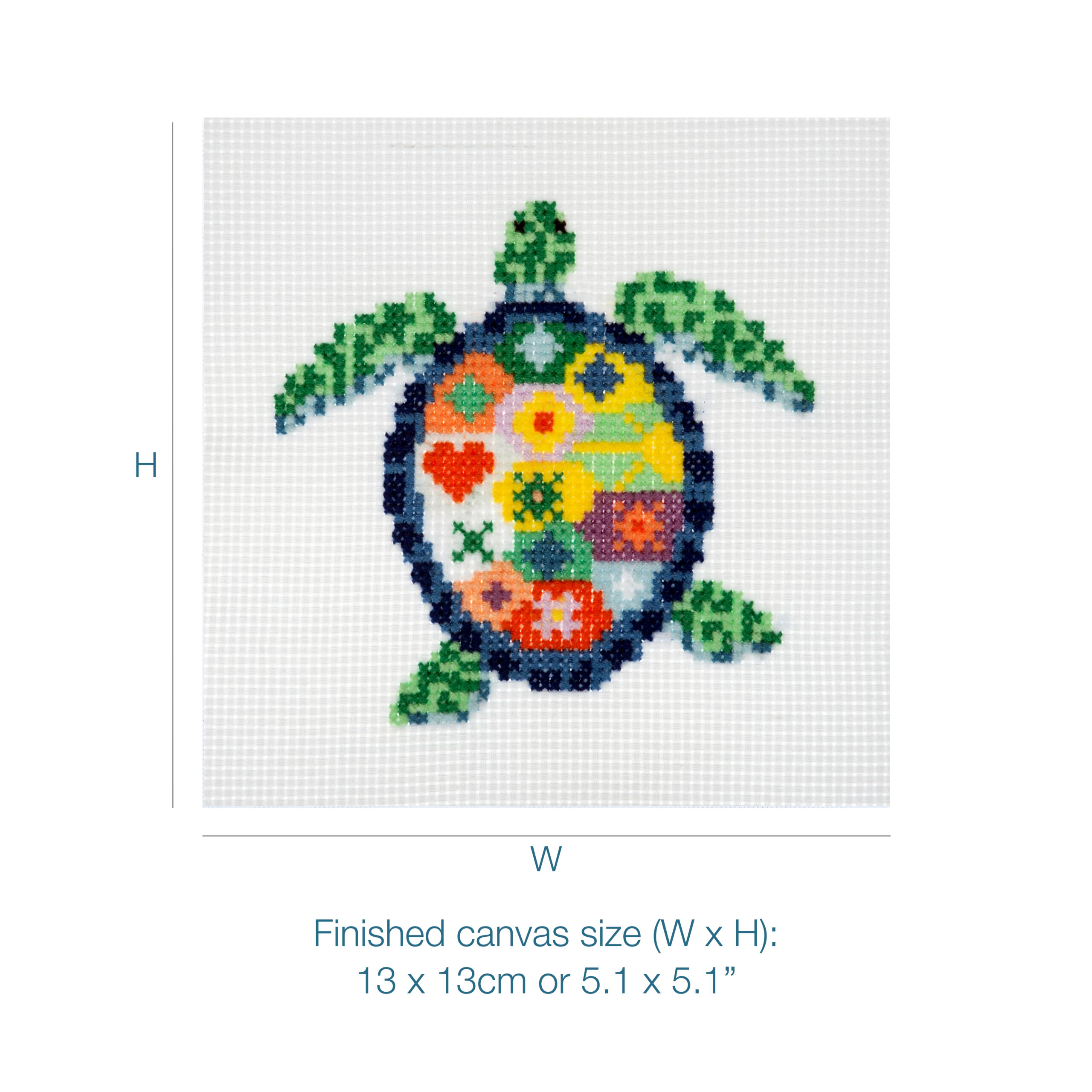 Counted Cross Stitch Kit: Mini: Sea Turtle - Image 3