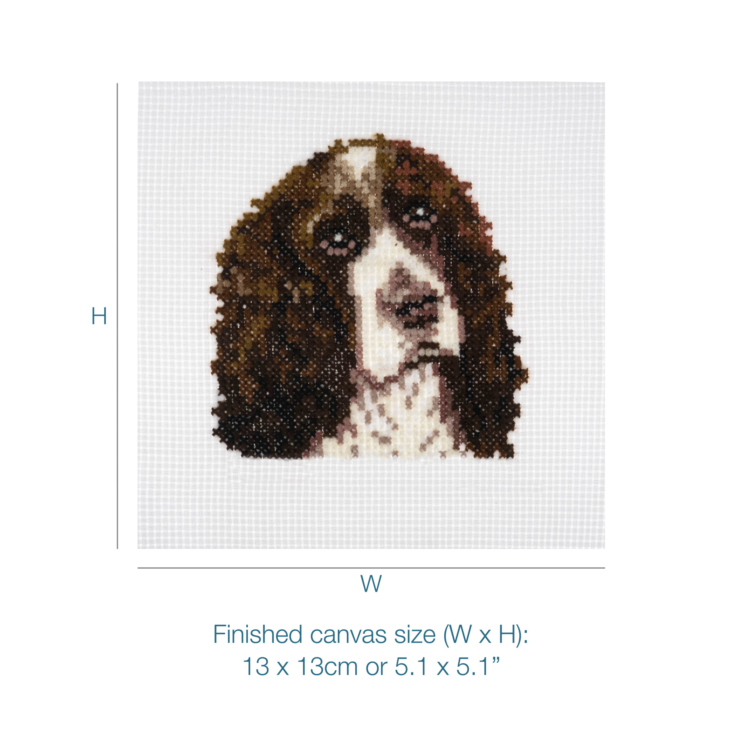 Counted Cross Stitch Kit: Mini: Springer Spaniel - Image 2