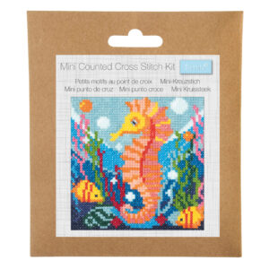 Counted Cross Stitch Kit: Mini: Seahorse