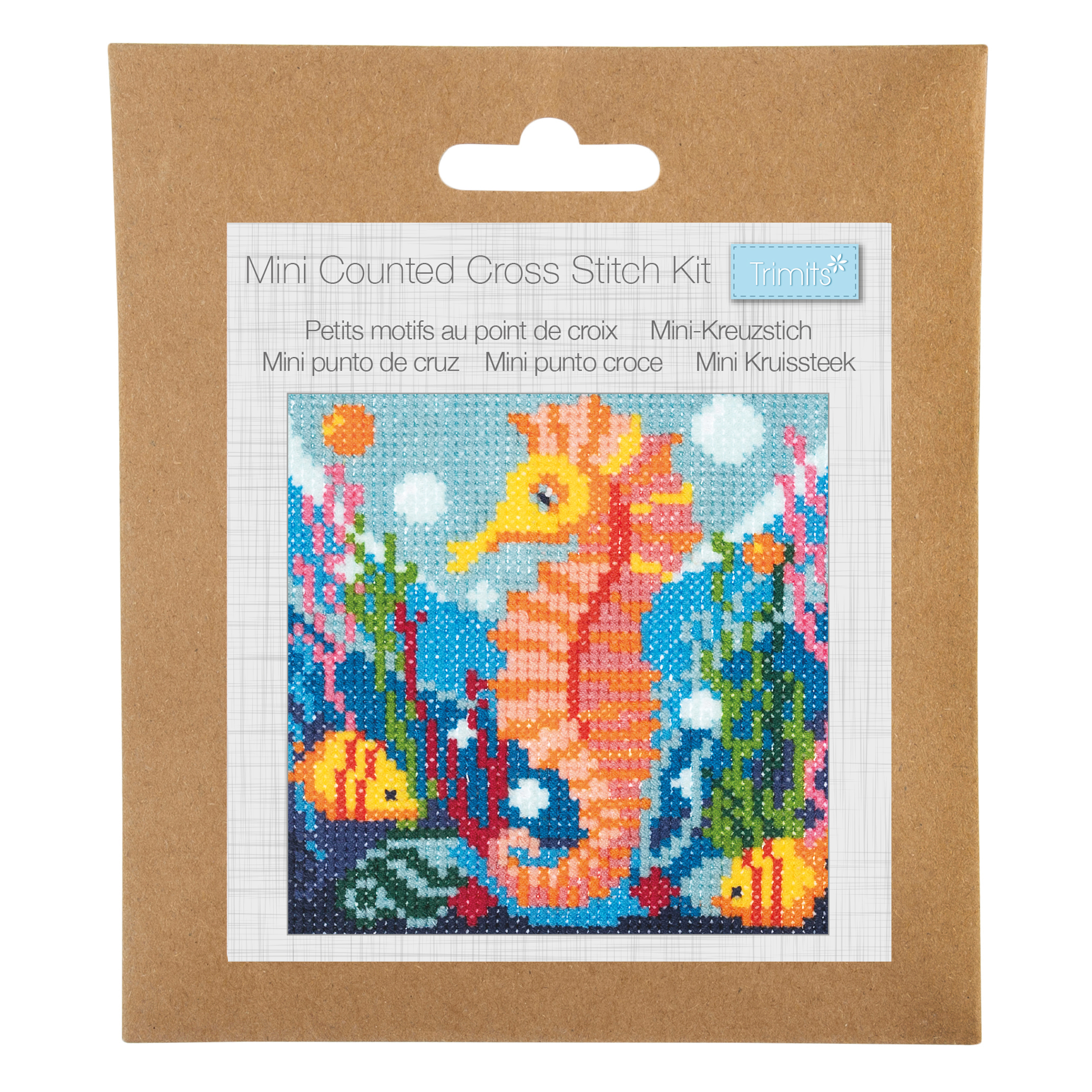 Counted Cross Stitch Kit: Mini: Seahorse