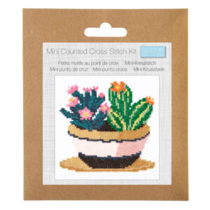 Counted Cross Stitch Kit: Mini: Succulence