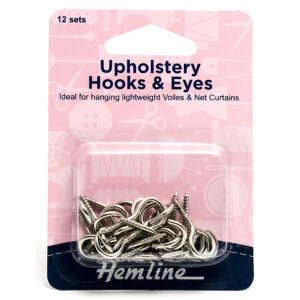 Curtain Hooks & Eyes: 12 Sets