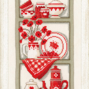 Counted Cross Stitch Kit: Kitchen Shelves