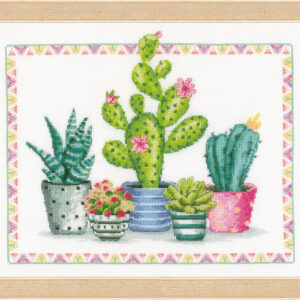 Counted Cross Stitch Kit: A Plant Corner