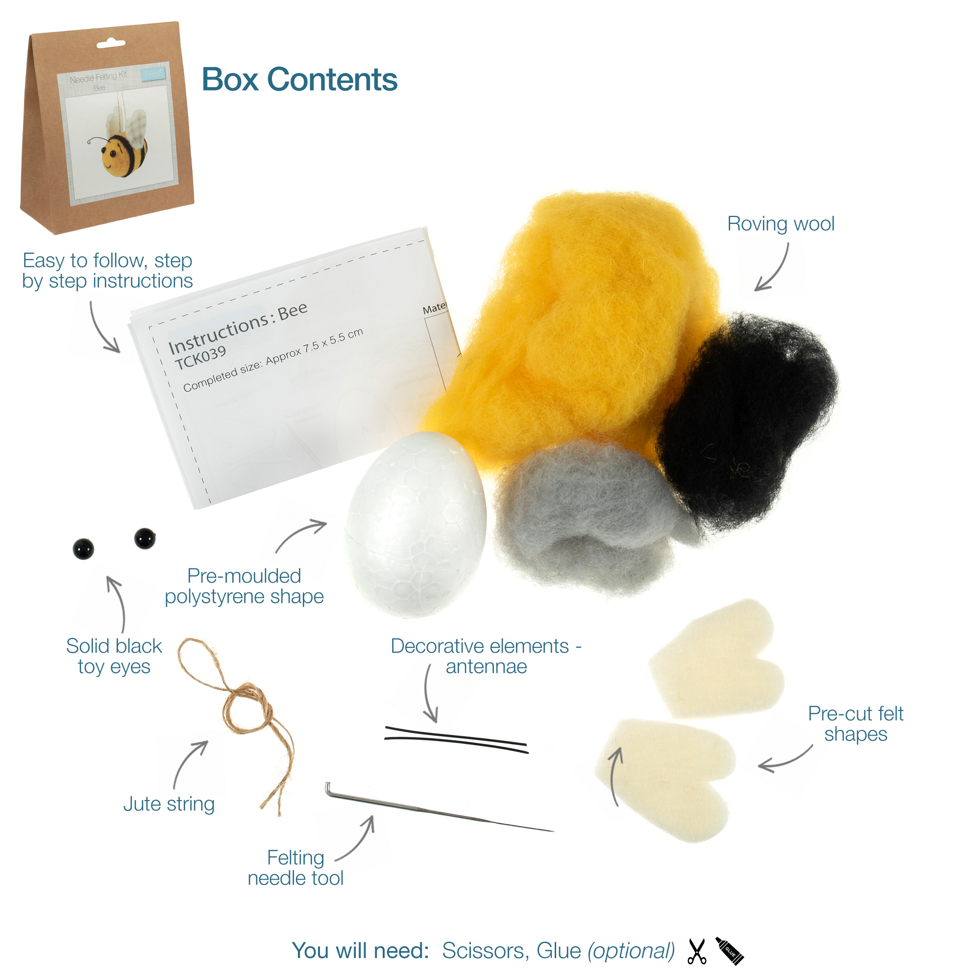 Needle Felting Kit: Bee - Image 3