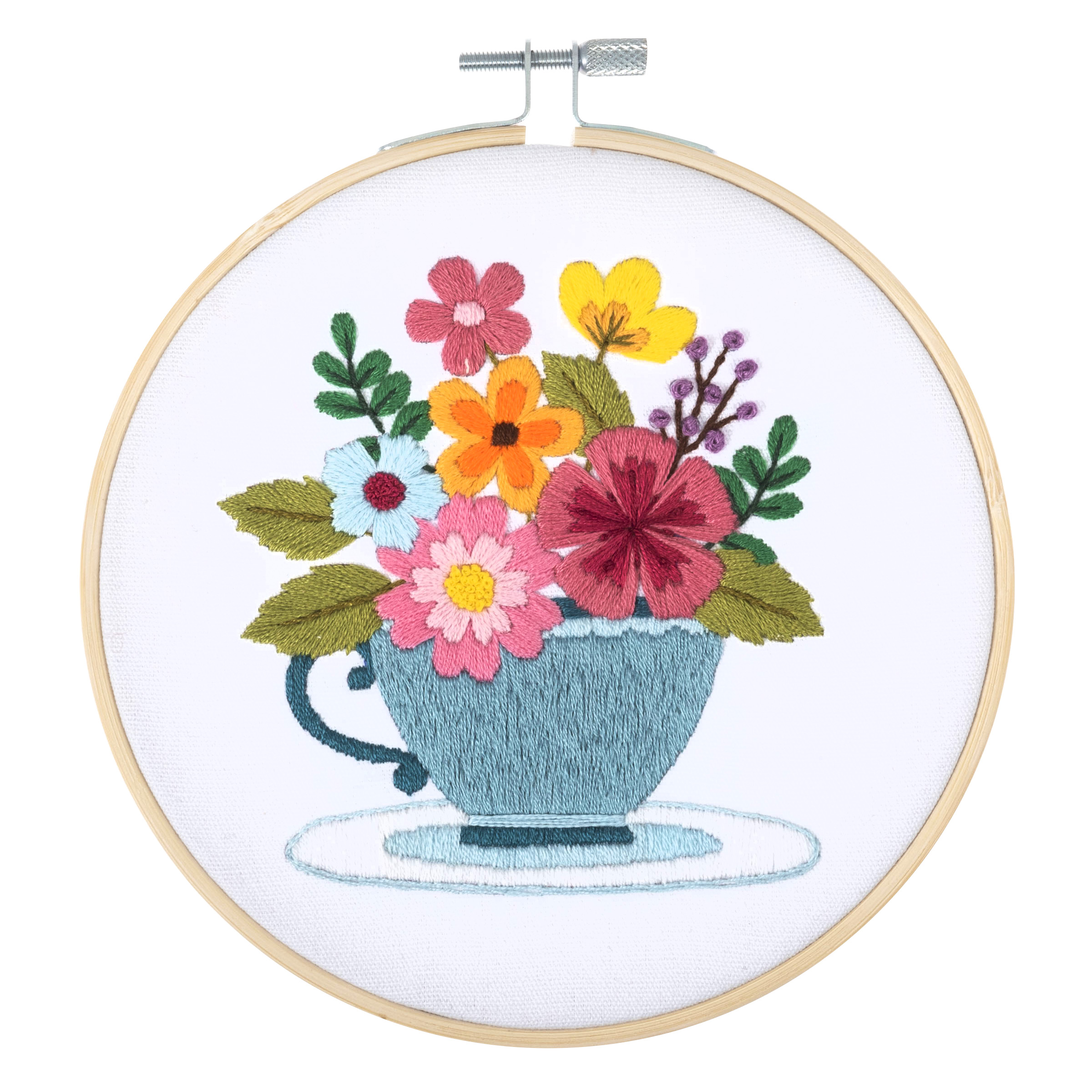 Embroidery Kit with Hoop: Spring Floral - Image 2