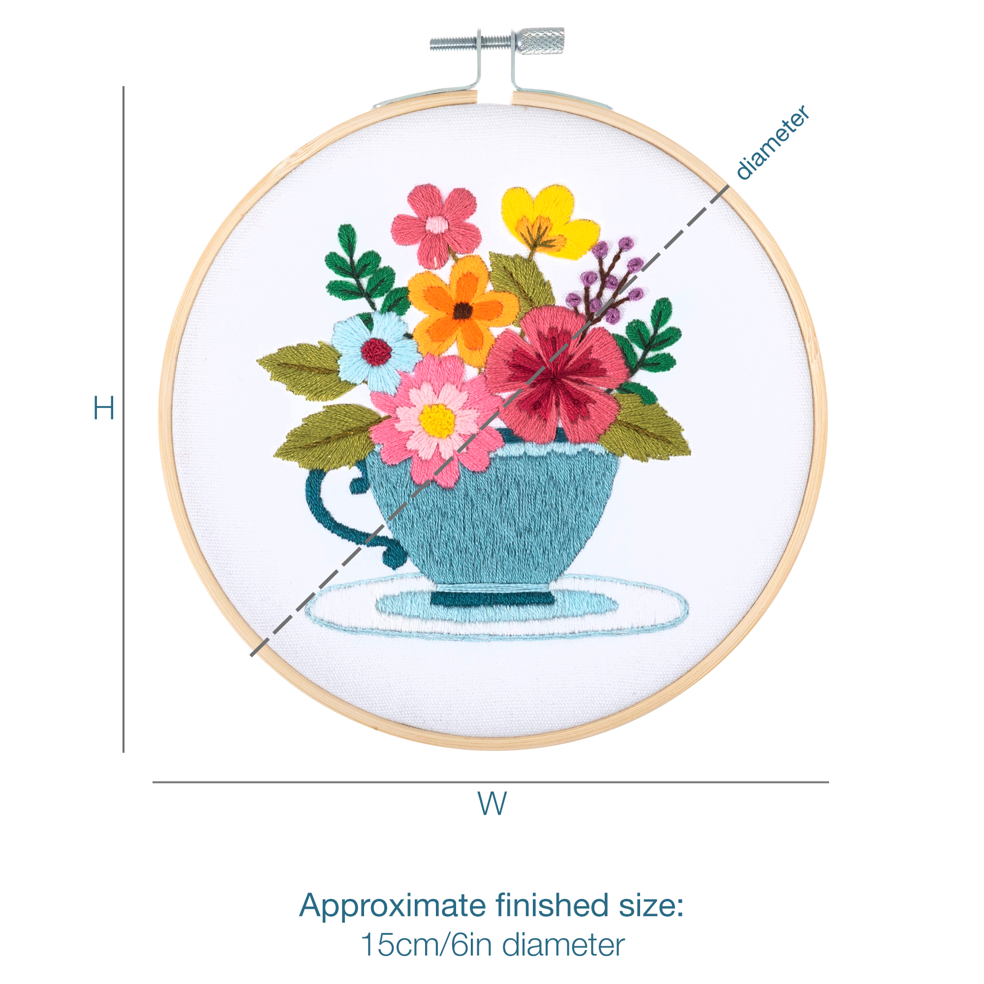 Embroidery Kit with Hoop: Spring Floral - Image 3