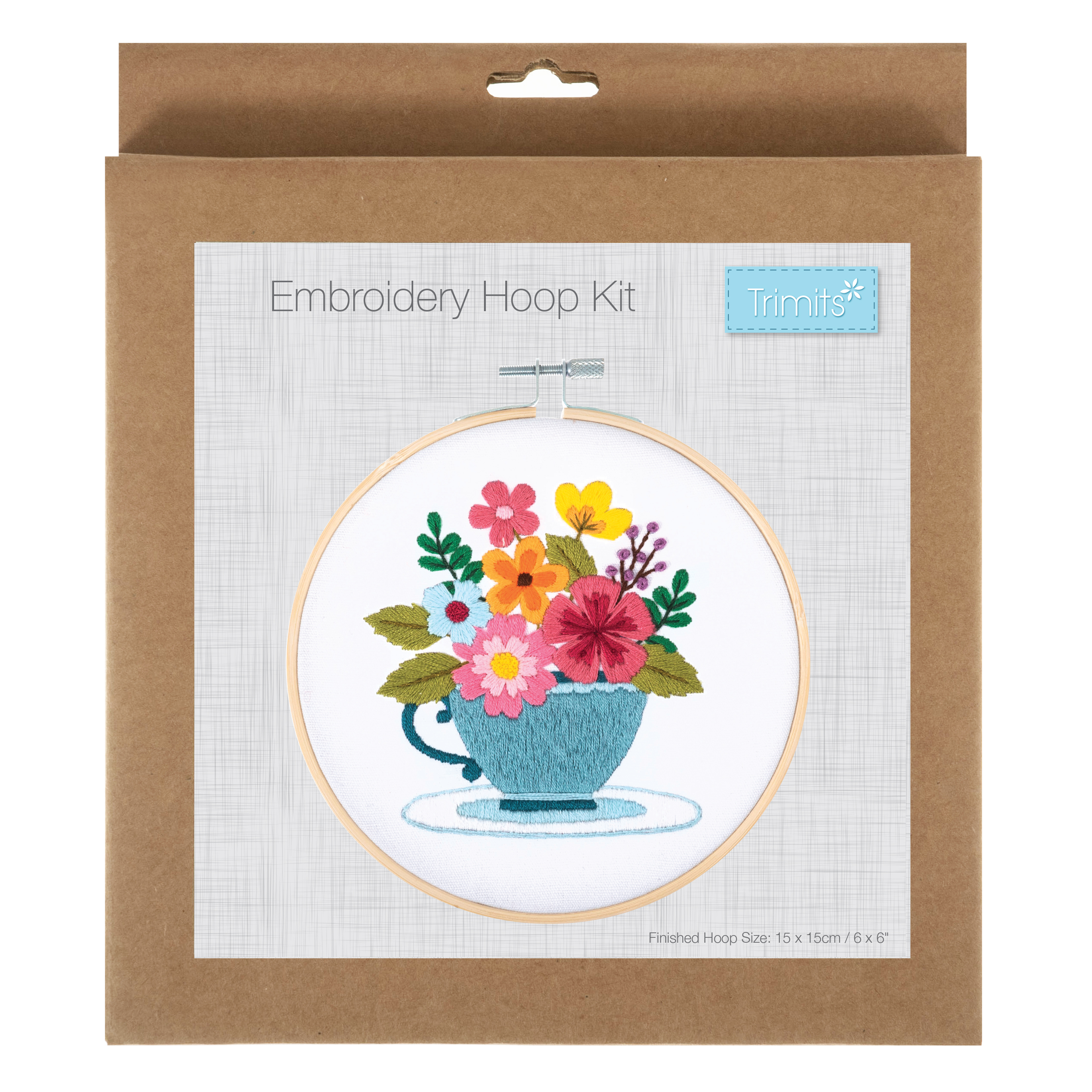 Embroidery Kit with Hoop: Spring Floral