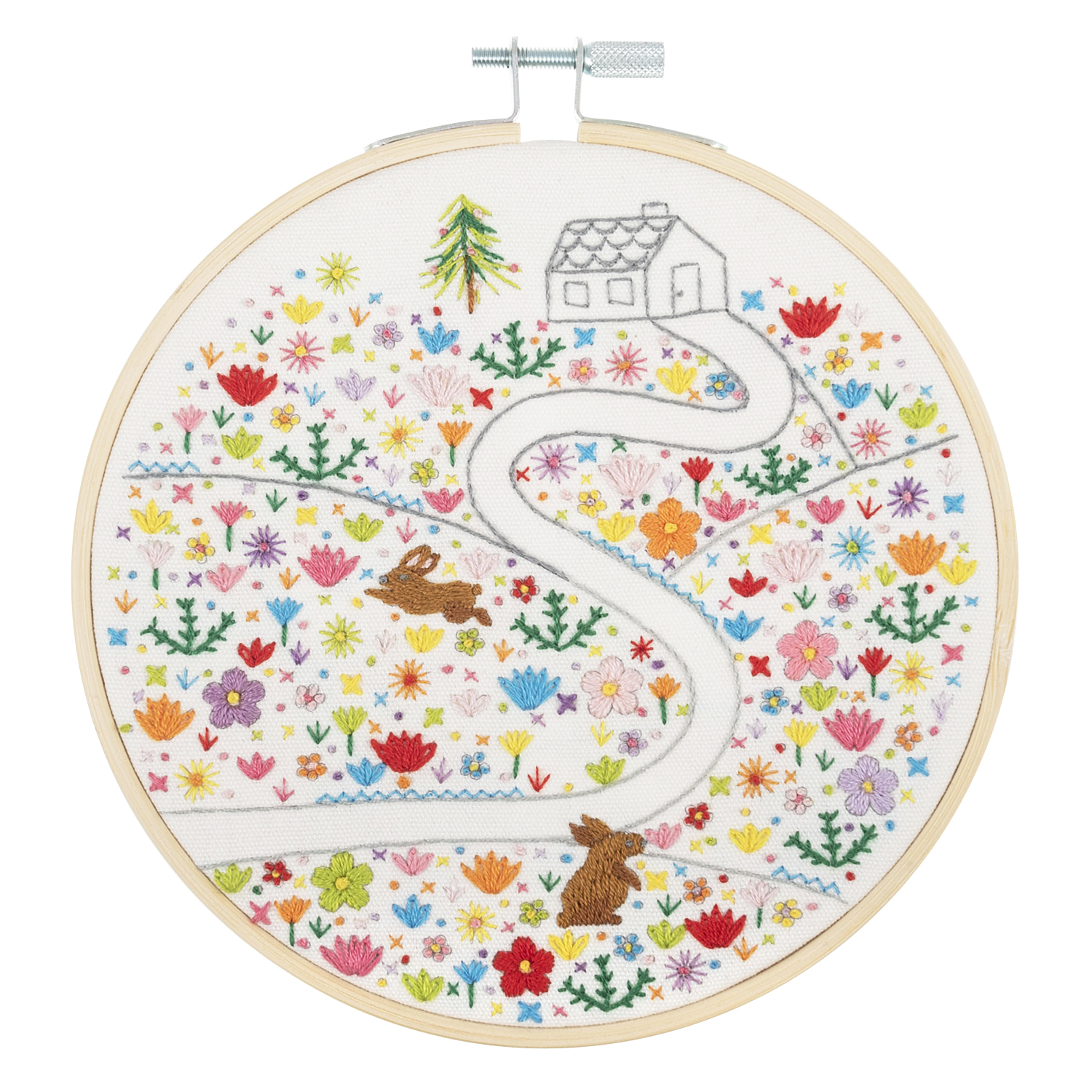 Embroidery Kit with Hoop: Floral Journey - Image 3
