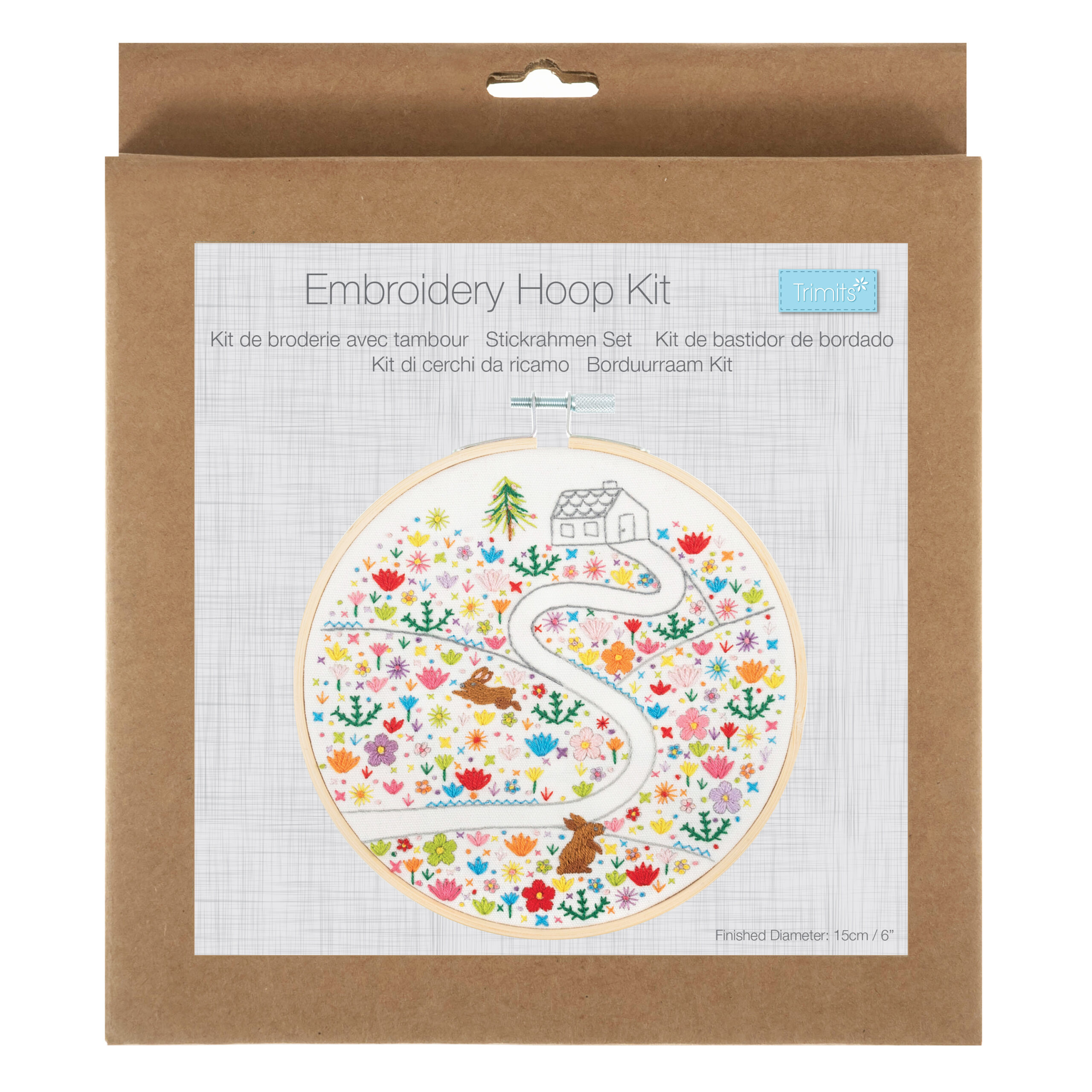 Embroidery Kit with Hoop: Floral Journey