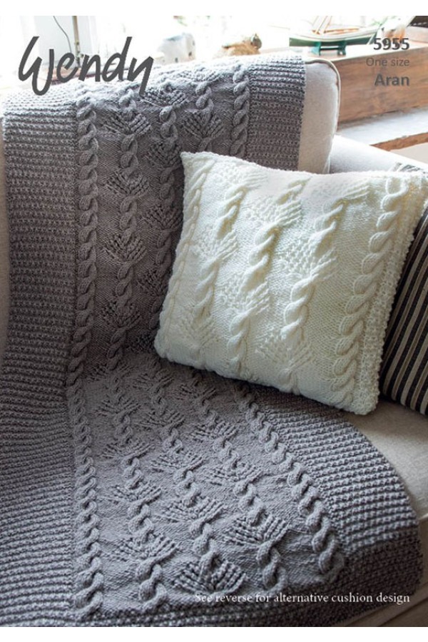 Wendy Throw & Cushions (Aran) - Hard Copy
