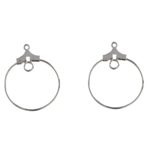 Ear Wire: Hoop: Silver: 25mm