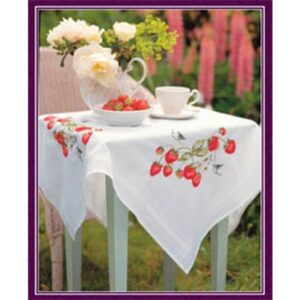 Anchor Embroidery Kit - Strawberries Tablecloth