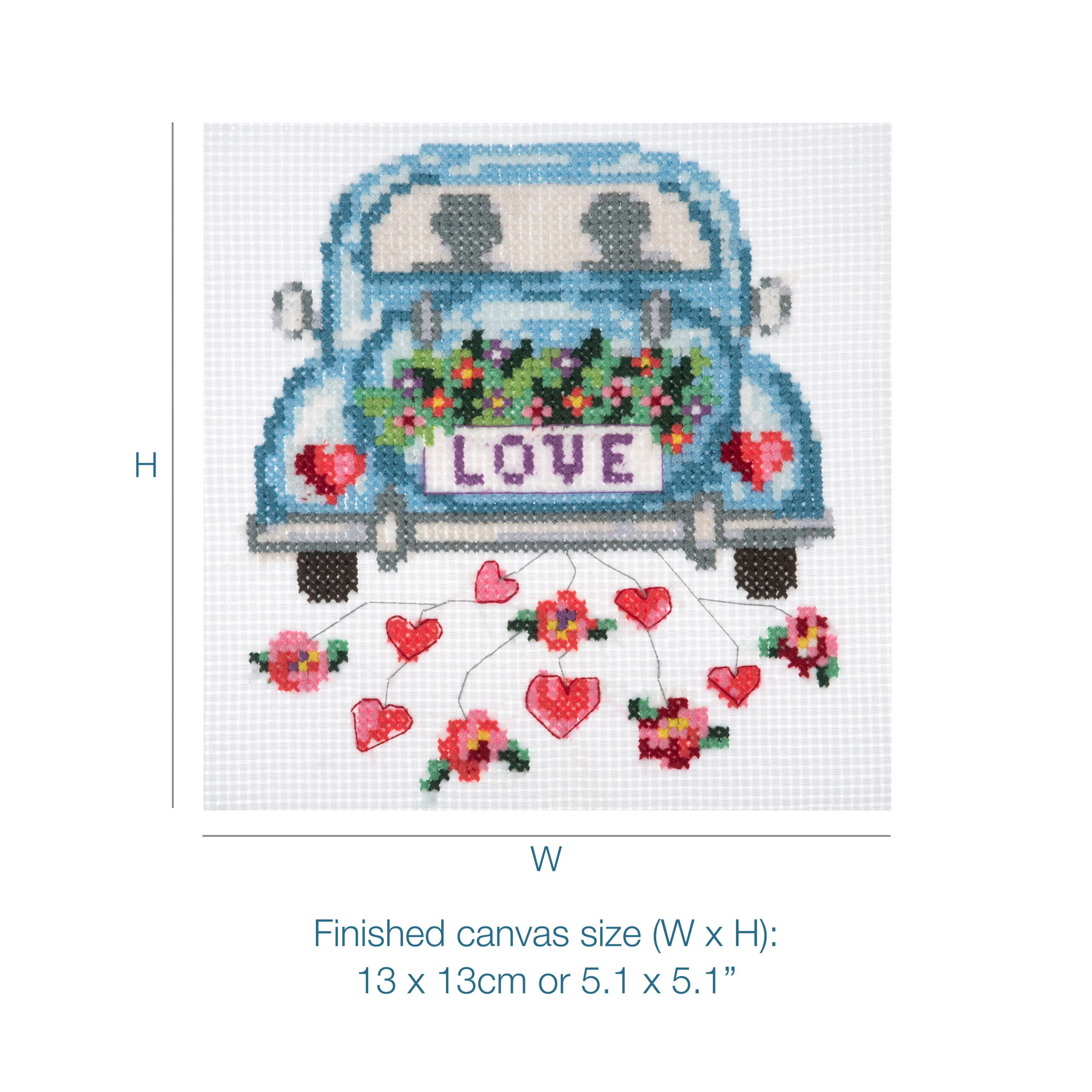 Counted Cross Stitch Kit: Mini: Love - Image 2